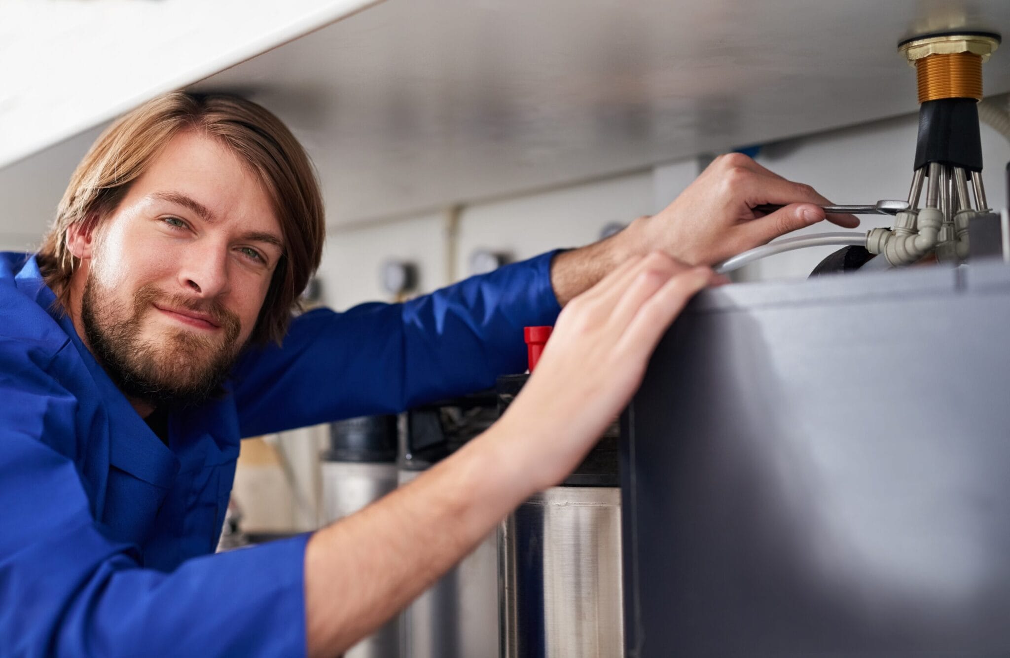 Appliance water line repair by plumber in Monterey, California